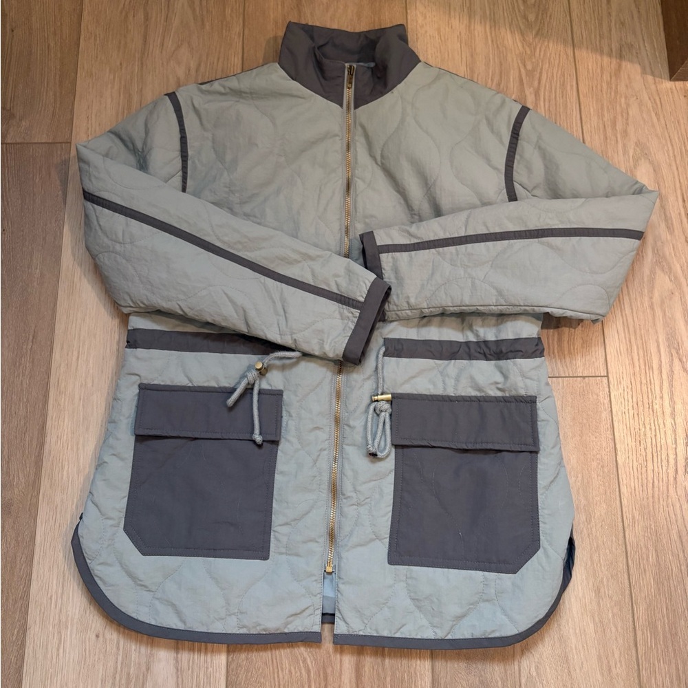 Stylish Gray windbreaker Jacket